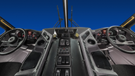 Peterbilt Model 520 Vocational Dual Drive Interior POV with Blue Background - Thumbnail